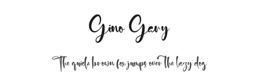 Gino Gary by Vztype Studio — Script Handwritten Font