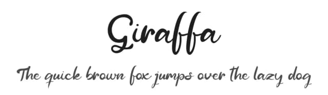 Giraffa by erlosDESIGN — Script Handwritten Font