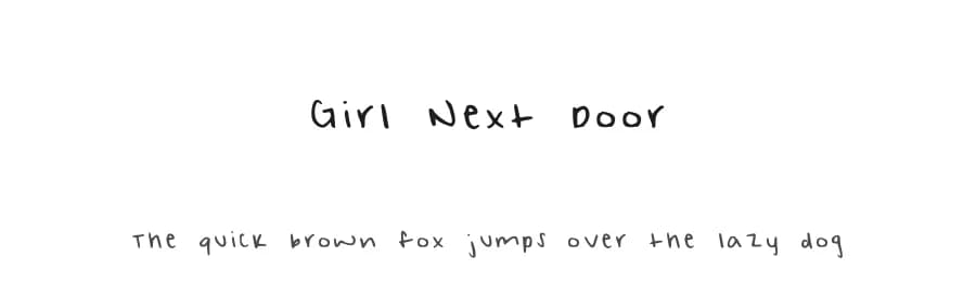 Girl Next Door by Gabby Burton — Script Handwritten Font
