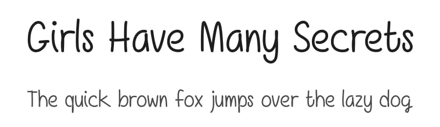 Girls Have Many Secrets by Misti's Fonts — Script Handwritten Font