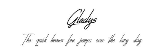 Gladys by Fontlicious — Script Handwritten Font
