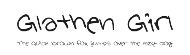 Glathen Girl by Kreative Korporation — Script Handwritten Font