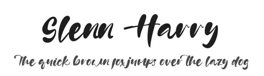 Glenn Harry by Kong Font — Script Handwritten Font