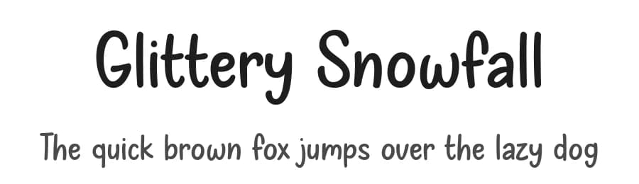 Glittery Snowfall by Misti's Fonts — Script Handwritten Font