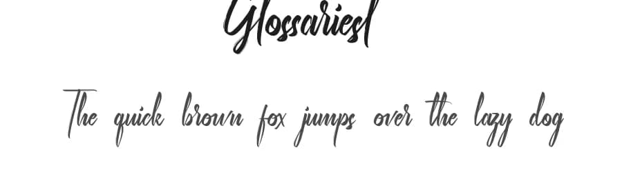 Glossariest by RaisProject — Script Handwritten Font