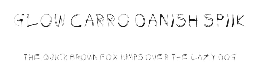 Glow Carro Danish Spiik by Caroline Lindqvist — Script Handwritten Font
