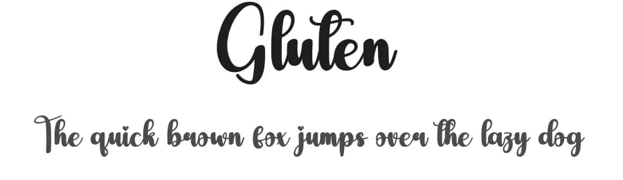 Gluten by Scratchones — Script Handwritten Font
