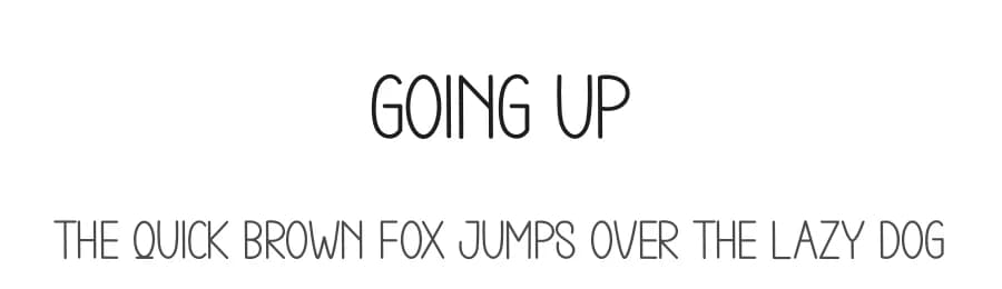 Going Up by Andi Moz — Script Handwritten Font