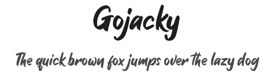 Gojacky by Ikrar Bey Khubaib — Script Handwritten Font