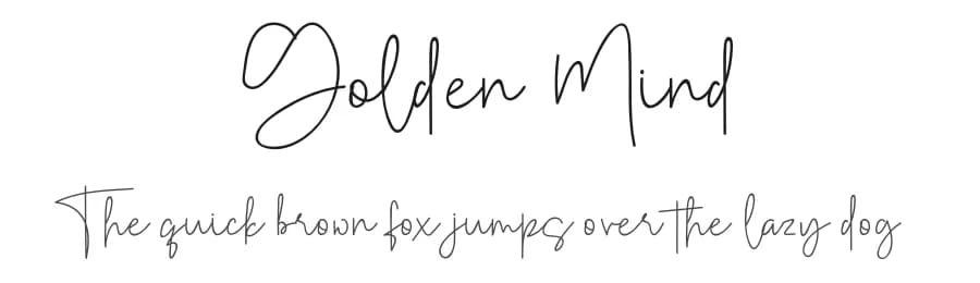 Golden Mind by RantautypeStudio — Script Handwritten Font