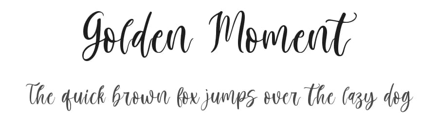 Golden Moment by MJB Letters — Script Handwritten Font