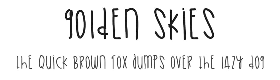 Golden Skies by Des Gomez — Script Handwritten Font
