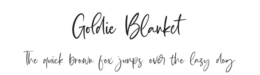 Goldie Blanket by Letterative Studio — Script Handwritten Font
