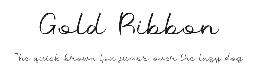 Gold Ribbon by Katario Studio — Script Handwritten Font