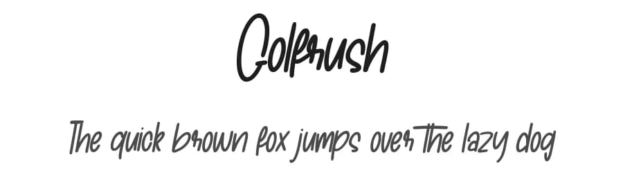 Golfrush by Maulana Creative — Script Handwritten Font