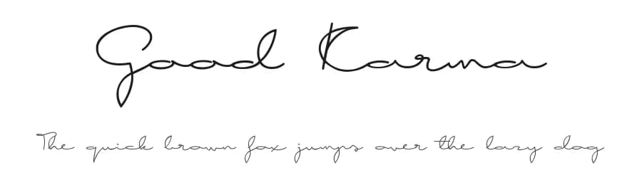 Good Karma by Roland Huse Design — Script Handwritten Font