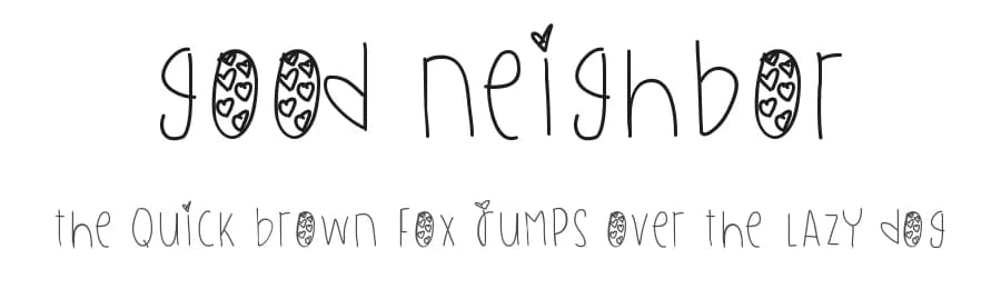Good Neighbor by Des Gomez — Script Handwritten Font