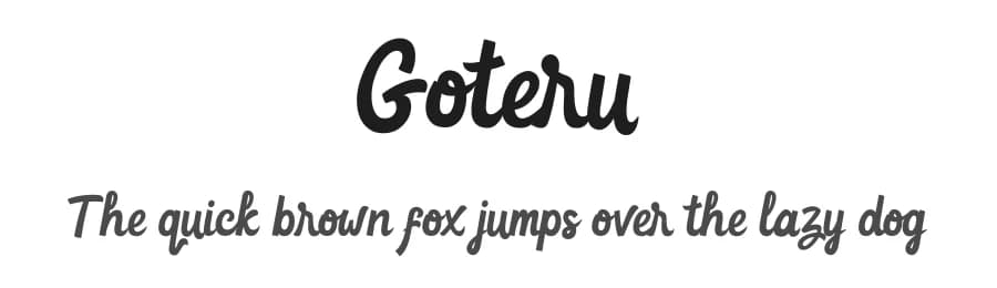 Goteru by Vunira Design — Script Handwritten Font