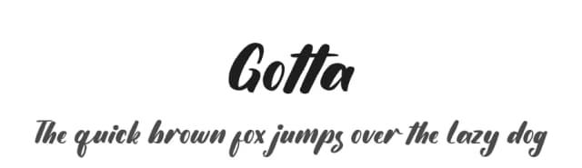 Gotta by FatmaStudio — Script Handwritten Font