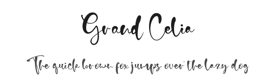 Grand Celia by Vztype Studio — Script Handwritten Font