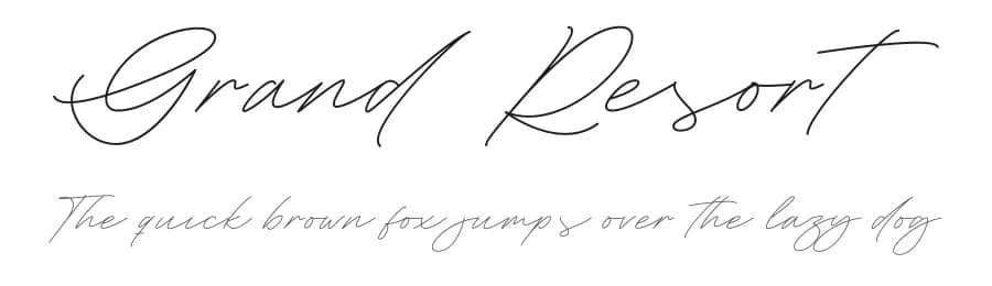 Grand Resort by RantautypeStudio — Script Handwritten Font