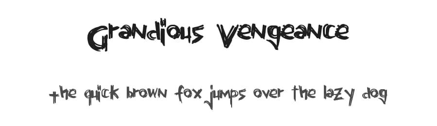 Grandious Vengeance by Xerographer Fonts — Script Handwritten Font