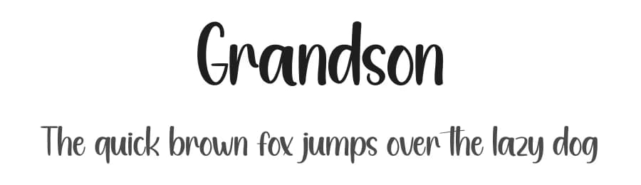 Grandson by Andi Moz — Script Handwritten Font