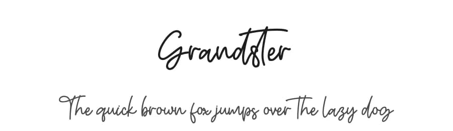 Grandster by Kong Font — Script Handwritten Font