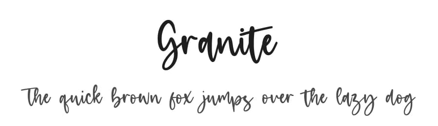 Granite by Letterative Studio — Script Handwritten Font