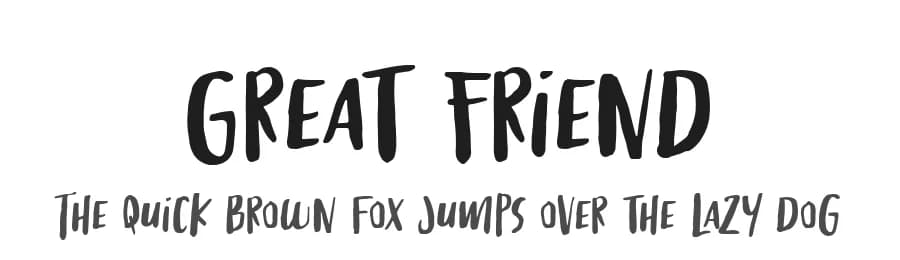 Great Friend by Fontherapy — Script Handwritten Font
