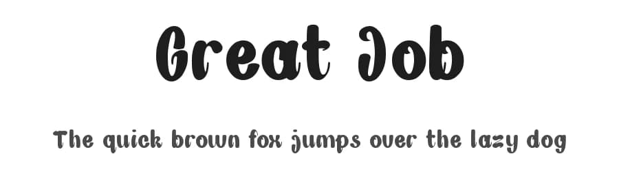 Great Job by weknow — Script Handwritten Font