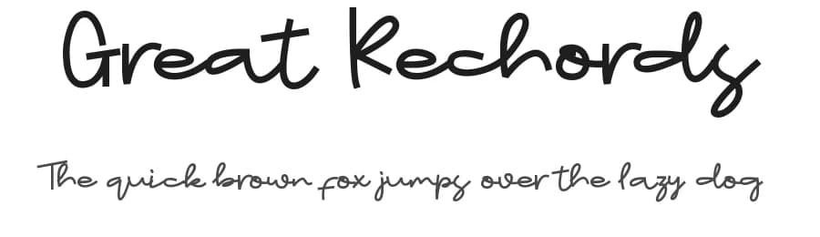 Great Rechords by ONG Type — Script Handwritten Font