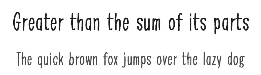 Greater than the sum of its parts by Juha Korhonen — Script Handwritten Font