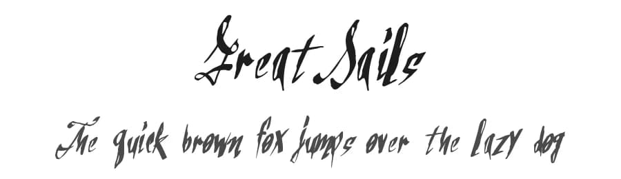 GreatSails by Xerographer Fonts — Script Handwritten Font