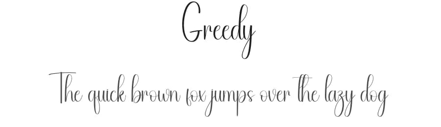 Greedy by Andi Moz — Script Handwritten Font