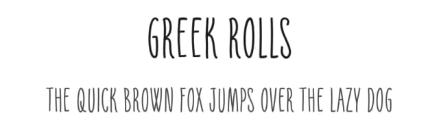 Greek Rolls by Only Fonts — Script Handwritten Font