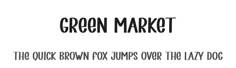 Green Market by Andi Moz — Script Handwritten Font