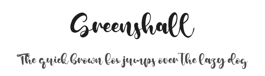 Greenshall by Kong Font — Script Handwritten Font