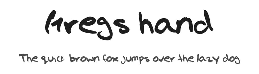 Gregs hand by Gregory Gould โ Script Handwritten Font