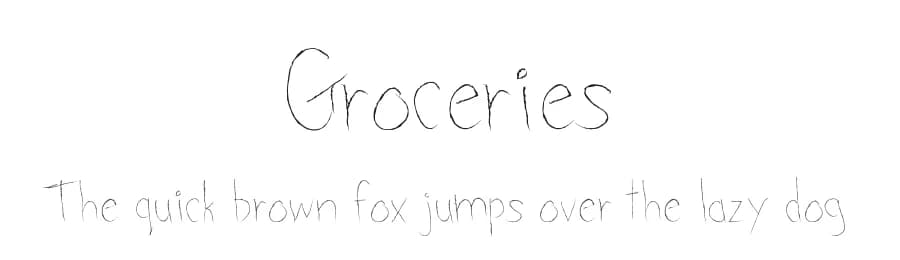 Groceries by Musimon Fonts β Script Handwritten Font