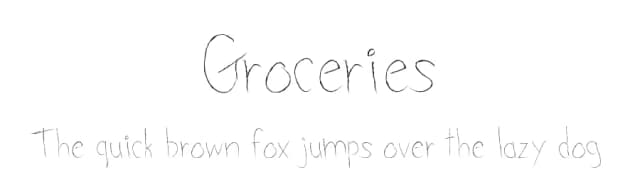 Groceries by Musimon Fonts — Script Handwritten Font
