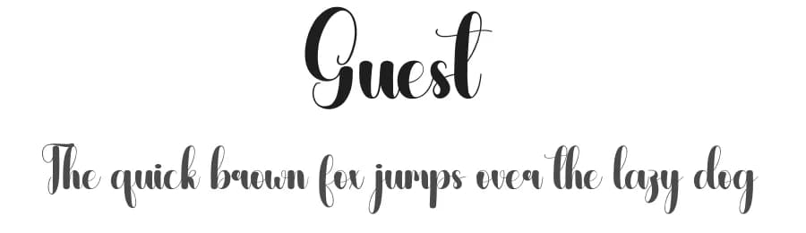Guest by Andi Moz — Script Handwritten Font