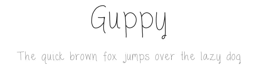 Guppy by Sabrina Schleiger — Script Handwritten Font