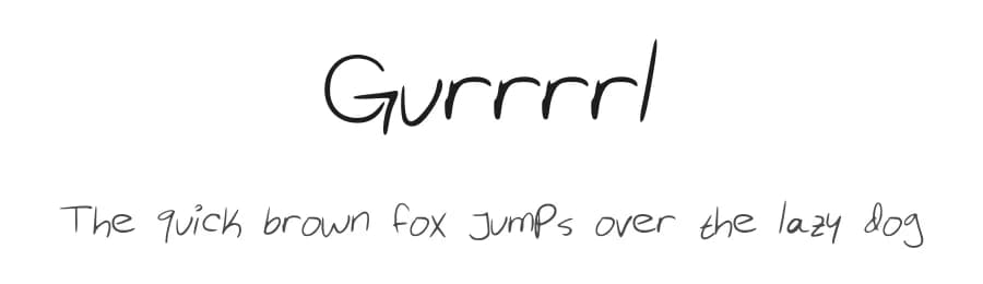 Gurrrrl by India M — Script Handwritten Font