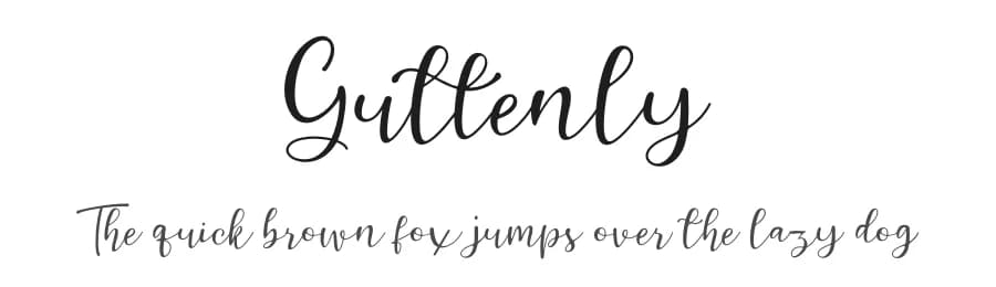 Guttenly by Fikryal studio — Script Handwritten Font