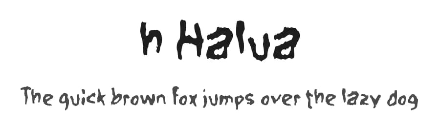 h Halua by wepfont.com — Script Handwritten Font