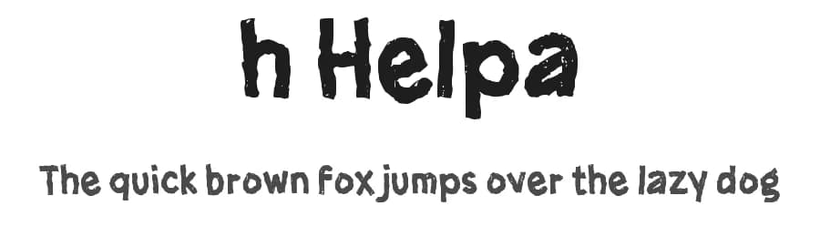 h Helpa by wepfont.com — Script Handwritten Font