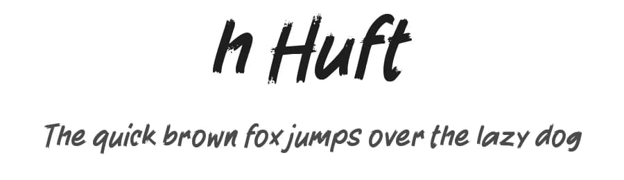 h Huft by wepfont.com — Script Handwritten Font