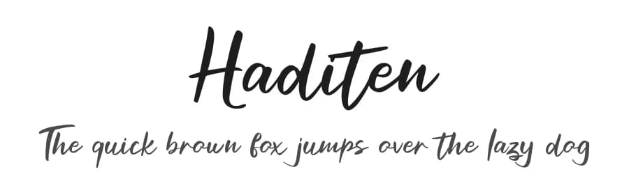 Haditen by Riki — Script Handwritten Font
