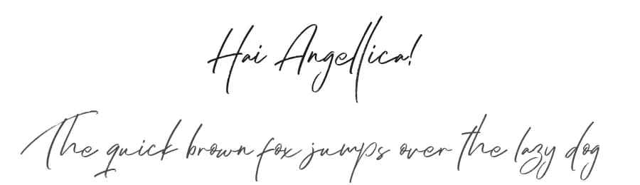 Hai Angellica! by Azetype Studio — Script Handwritten Font